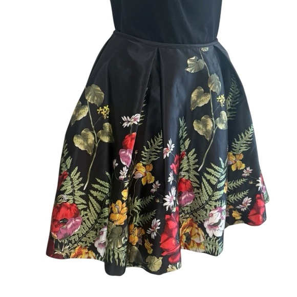 Sherri Hill Black Floral Skirt Beautiful Size 8 Women’s - Picture 6 of 13